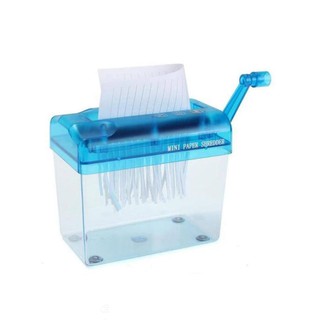 Hand Shredder เครื่องย่อย กระดาษ เอกสาร เครื่องทำลายเอกสาร มือหมุน ขนาดเล็ก สีฟ้า รหัส 1869