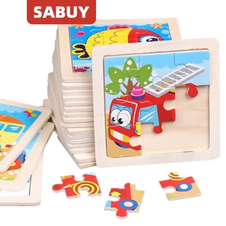 สินค้า SABUY 9ชิ้น จิ๊กซอว์ จิ๊กซอว์ไม้ บล็อคไม้ Children Kids Puzzle ของเล่นไม้ จิ๊กซอว์เด็ก ของเล่นเด็กเสริมพัฒนาการ ของเล่นเด็ก เด็ก ตัวต่อไม้