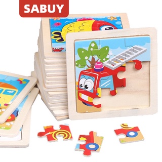 SABUY 9ชิ้น จิ๊กซอว์ จิ๊กซอว์ไม้ บล็อคไม้ Children Kids Puzzle ของเล่นไม้ จิ๊กซอว์เด็ก ของเล่นเด็กเสริมพัฒนาการ ของเล่นเด็ก เด็ก ตัวต่อไม้