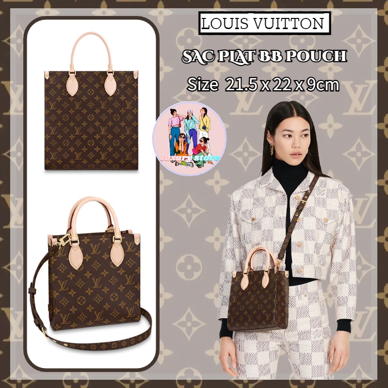 หลุยส์-วิตตอง-louis-vuitton-sac-plat-bb-กระเป๋าถือ-กระเป๋าถือ-กระเป๋าสะพาย-นำเข้ายุโรปแท้100