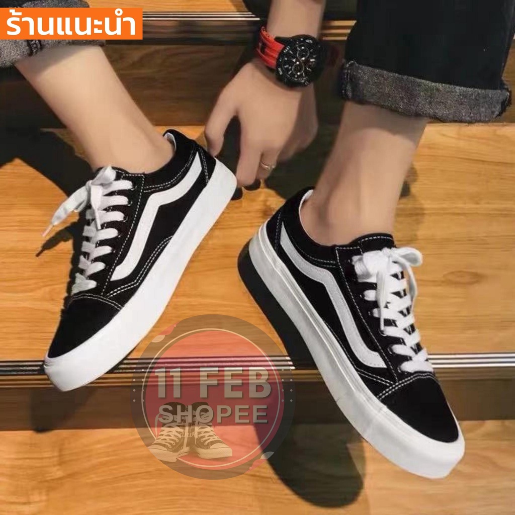 พร้อมกล่องแท้-รองเท้าผ้าใบทรง-vans-oldskool-แวนโอสคูล-มีเก็บเงินปลายทาง-sneaker-แวนโอ-รองเท้าผ้าใบvans