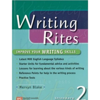 Writing Rites for Secondary 2# หนังสือเสริมทักษะฝึกการเขียนประโยคภาษาอังกฤษระดับชั้นม.2 พร้อมเฉลย #