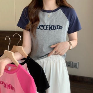 🧸B-105🧸 เสื้อครอปแขนสั้นผ้าคัตตอน Sec Crop Top ผ้านิ่มมาก เสื้อผ้าเเฟชั่น เสื้อเเฟชั่นผู้หญิง