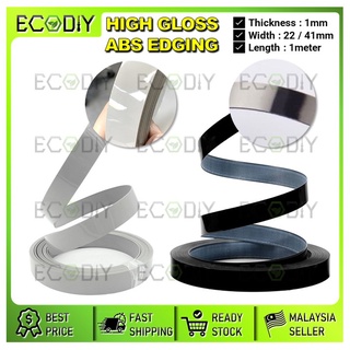 Ecodiy ขอบไม้อัด ABS สีขาว ดํา 1 เมตร สําหรับ MDF Sisi Papan (1 เมตร)