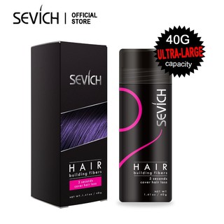 สินค้า SEVICH Hair Fiber 40g ผงไฟเบอร์ เพิ่มเส้นผม สำหรับ หัวล้าน ผมบาง เสริมความมั่นใจ