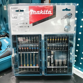 {ผ่อนบัตรเครดิต0%3เดือน X380บาท}Makita ชุดดอกไขควง 43ชิ้น/ชุด+กล่อง B-55697