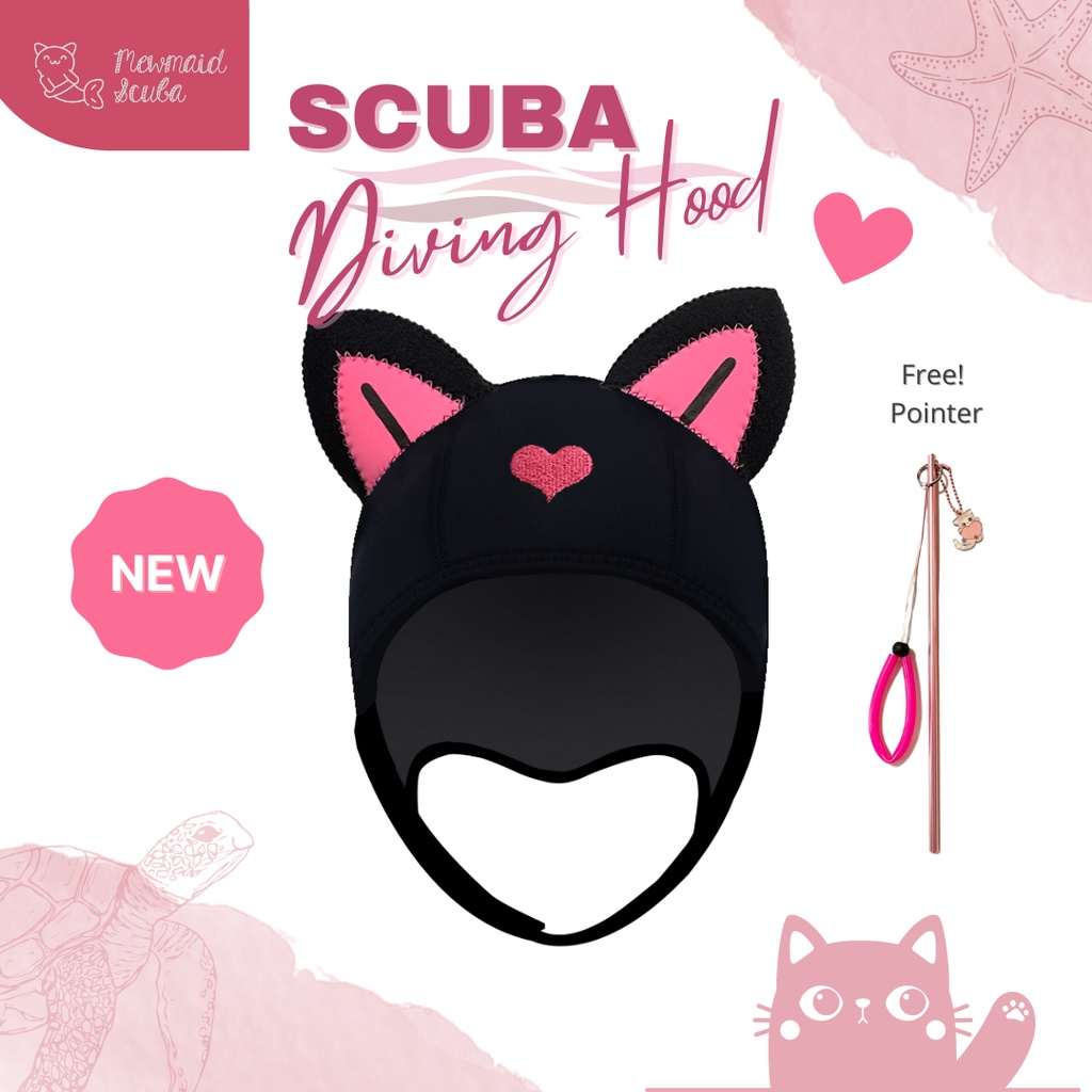 ภาพหน้าปกสินค้าMewmaid Scuba หมวกดำน้ำ รุ่น Kitty Love 3mm Scuba Diving Hood จากร้าน mewmaid_scuba_official บน Shopee