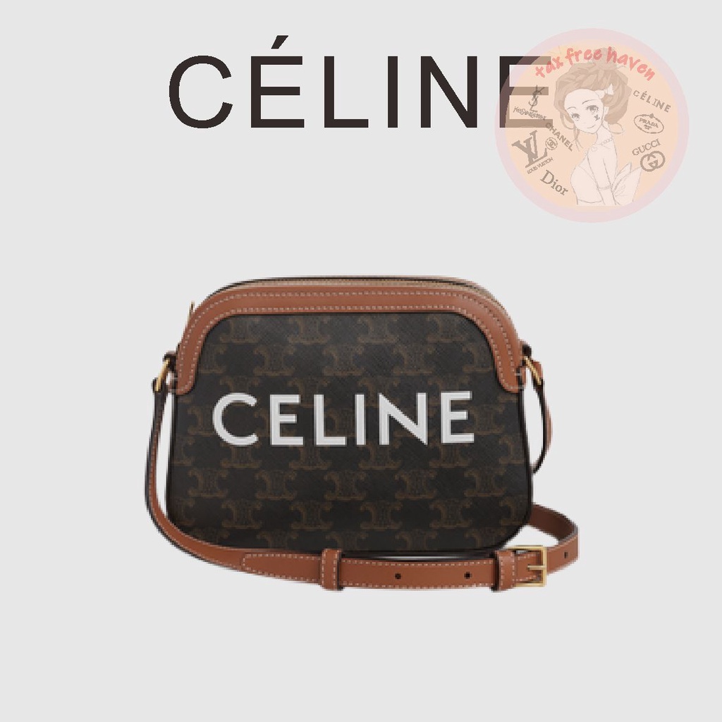 shopee-ราคาถูกสุดๆ-ของแท้-100-celine-brand-new-small-logo-print-camera-bag