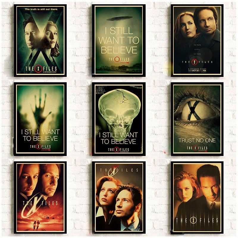 สติ๊กเกอร์โปสเตอร์ The X - Files Alien Ufo สําหรับตกแต่งห้อง | Shopee ...