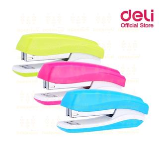 Deli 0350 Stapler Half Strip เครื่องเย็บกระดาษ 25 แผ่น (คละสี 1 ชิ้น) เครื่องเขียน อุปกรณ์การเรียน ที่เย็บกระดาษ