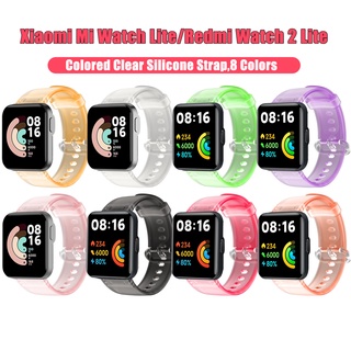 สินค้า สายนาฬิกาข้อมือซิลิโคนใส แบบเปลี่ยน สําหรับ Xiaomi Redmi Watch 2 Lite Mi Watch Lite