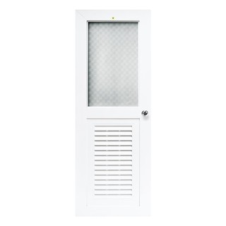 Bathroom door KING 70X200 CM WHITE KG-7 DOOR Door frame Door window ประตูห้องน้ำ ประตูห้องน้ำ ABS KING KG-7 70x200 ซม. ส