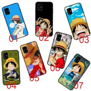 เคสโทรศัพท์มือถือแบบนิ่ม ลายวันพีซ ลูฟี่ สีดํา สําหรับ Samsung Galaxy A30S Quantum A20S A70S 2 A50S A50 A20 A82 A30 A70