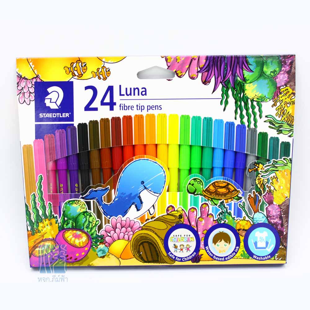 ปากกาเมจิ-staedtler-ลูน่า-รุ่น-327-lwp24-02-24-แท่ง-24-สี