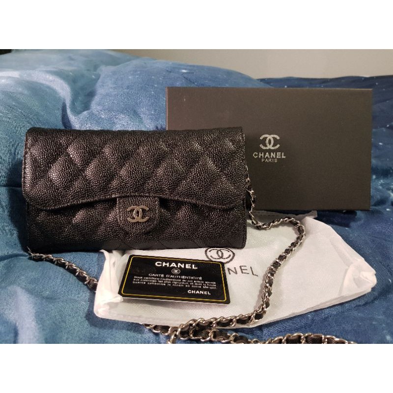 Chanel wallet on chainหน้าclassic Shopee Thailand