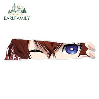 Earlfamily สติ๊กเกอร์ลายการ์ตูน Kurisu Anime สําหรับติดตกแต่งรถยนต์แล็ปท็อปกันแดด