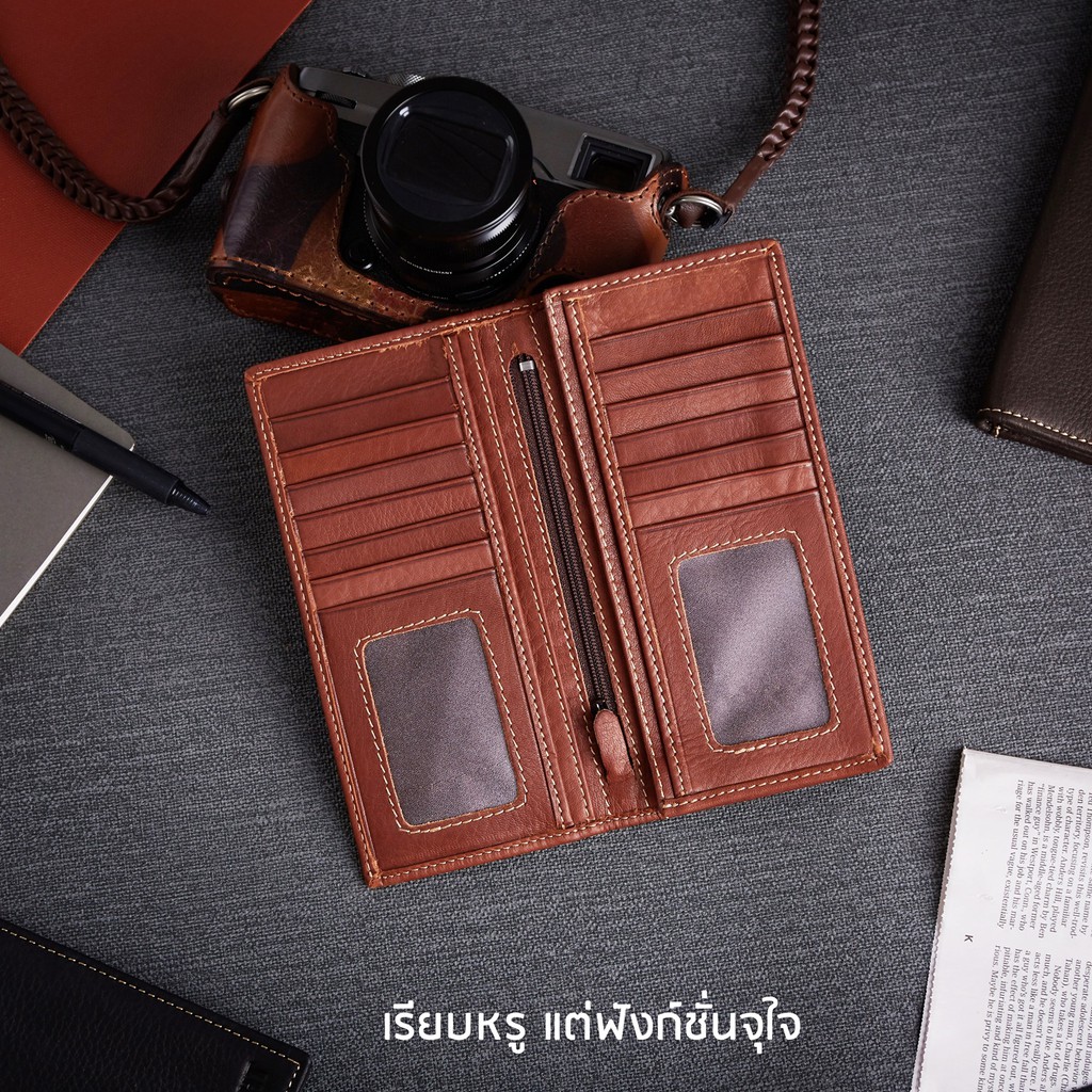 กระเป๋าทรงยาว-เรียบหรู-ฟังก์ชั่นจุใจ-ใส่โทรศัพท์ได้ด้วย-ส่งฟรี