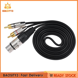 [baosity3] RCA Male Plug to XLR 3-Pin Female Audio Cable Y-Splitter Adapter Cord 0.3M