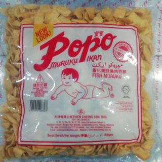 ถั่วอบกรอบ( Popo Fish Muruku)800gFish Original Flavour Makanan Ringan Zaman Dulu Keropok Budak Muruku Ikan火爆零食宝宝