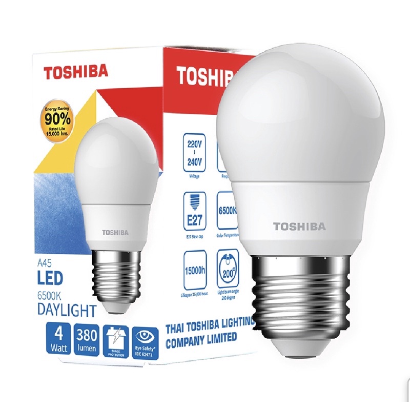 Toshiba หลอดไฟ LED Bulb Gen7 4W 7W 9W 11W 13W Daylight Cool Daylight ...