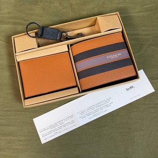 COACH 75399  COMPACT ID WALLET IN SIGNATURE CROSSGRAIN LEATHER