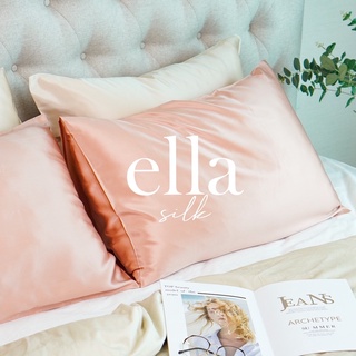 (1 ชิ้น) ปลอกหมอนผ้าไหมมัลเบอร์รี่แท้ 100% ผ้าหนา 22momme - Ella Mulberry Silk Pillowcase