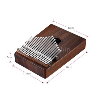 d &amp; s ammoon 17 - key thumb เปียโน kalimba mbira saanza เครื่องดนตรีไม้พร้อมกระเป๋า