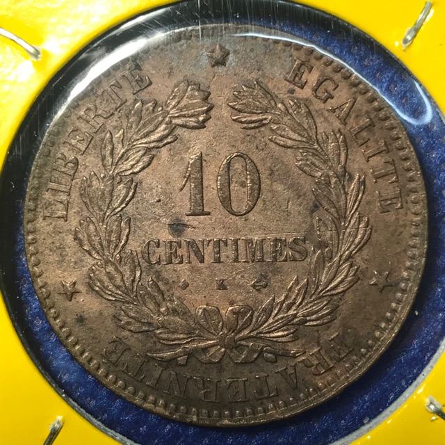 เหรียญเก่าหายาก-ปี1874-ฝรั่งเศส-ของแท้-3551
