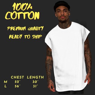 MenFashion Oversize Sleeveless Summer T-Shirt of 100% Premium Cotton Street Style Large-Scale T-shirt  Ready to Ship