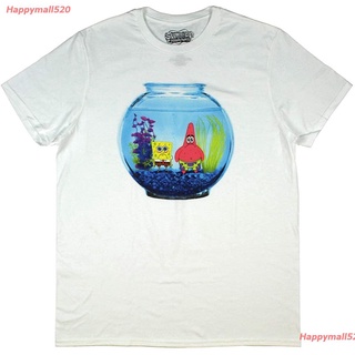 Happymall520 Nickelodeon Spongebob Squarepants And Patrick Fishbowl Mens Graphic T-Shirt เสื้อยืด ดพิมพ์ลาย เสื้อยืดผ้า