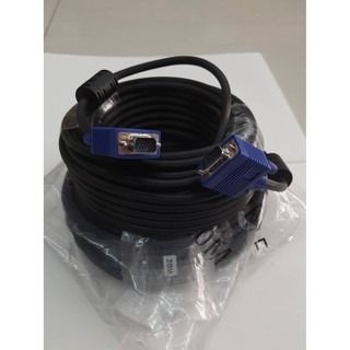 ้Cable VGA /RGB สาย 15 pin ความยาว 20 เมตร ผู้ผู้ เป็นสายต่อจอ สัญญานภาพอย่างเดียว สายหนาเส้นใหญ่ สัญญานดี แข็.แรงทนทาน