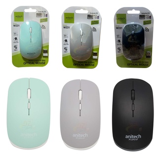 เมาส์ Anitech Wireless Mouse เมาส์ รุ่น W231 เม้าไร้สาย 2.4G รับประกัน 3 ปี