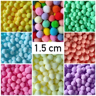 ภาพหน้าปกสินค้า[กลุ่ม B] ปอมปอม ขนาด 1.5cm คละสี สีล้วน 20/50/100ลูก ที่เกี่ยวข้อง