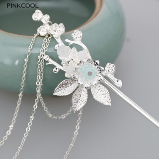 Pinkcool ใหม่ ย้อนยุค สไตล์จีน คริสตัล พู่ยาว เหยียบ กิ๊บติดผม คลิปติดผม เจ้าสาว Noiva งานแต่งงาน เครื่องประดับผม ขายดี