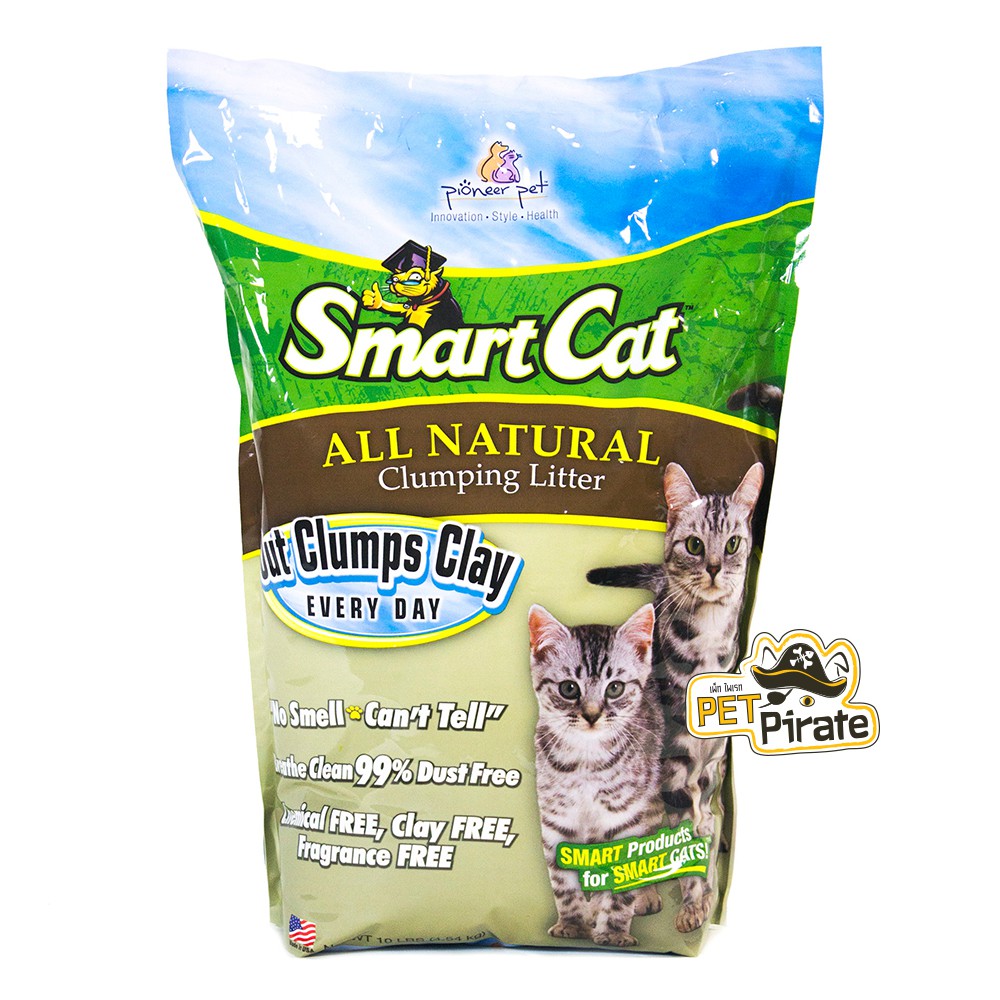 ภาพหน้าปกสินค้าSmart Cat สมาร์ทแคท ทรายแมว ปลอดสารเคมี ไร้ฝุ่น ย่อยสลายได้ ไม่แต่งกลิ่น ไม่ระคายเคือง ทำจากหญ้า 100% (4.54 kg) จากร้าน petpirateshop บน Shopee