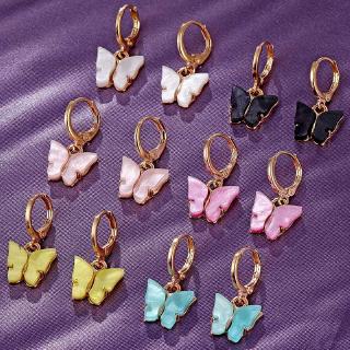 ภาพหน้าปกสินค้าNew Fashion Women Butterfly Drop Earrings Animal Sweet Colorful Acrylic Earrings 2020 Statement Girls Party Jewelry Gift ที่เกี่ยวข้อง