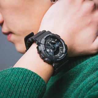 นาฬิกาโทรศัพท์ กล่องนาฬิกา นาฬิกาข้อมือ G-Shock GA-110-1B ประกัน 1 ปี สายเรซิน