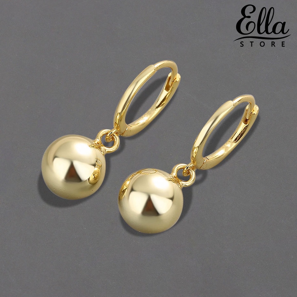 ellastore123-ต่างหูห่วงสั้น-น้ําหนักเบา-สีพื้น-ของขวัญวันเกิด-สําหรับผู้หญิง-1-คู่