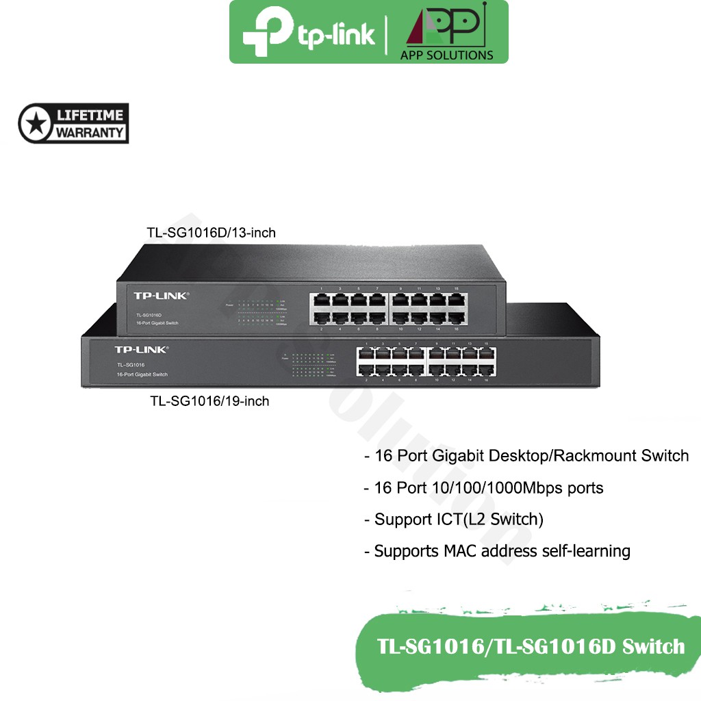 tp-link-gigabit-switch-desktop-rackmount-รุ่นtl-sg1016-tl-sg1016d-ประกันlifetime