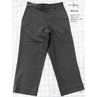 Calvin Klein (CK)Regular Pantsกางเกงทำงาน -สีเทาดำ ไซส์ 26-27
