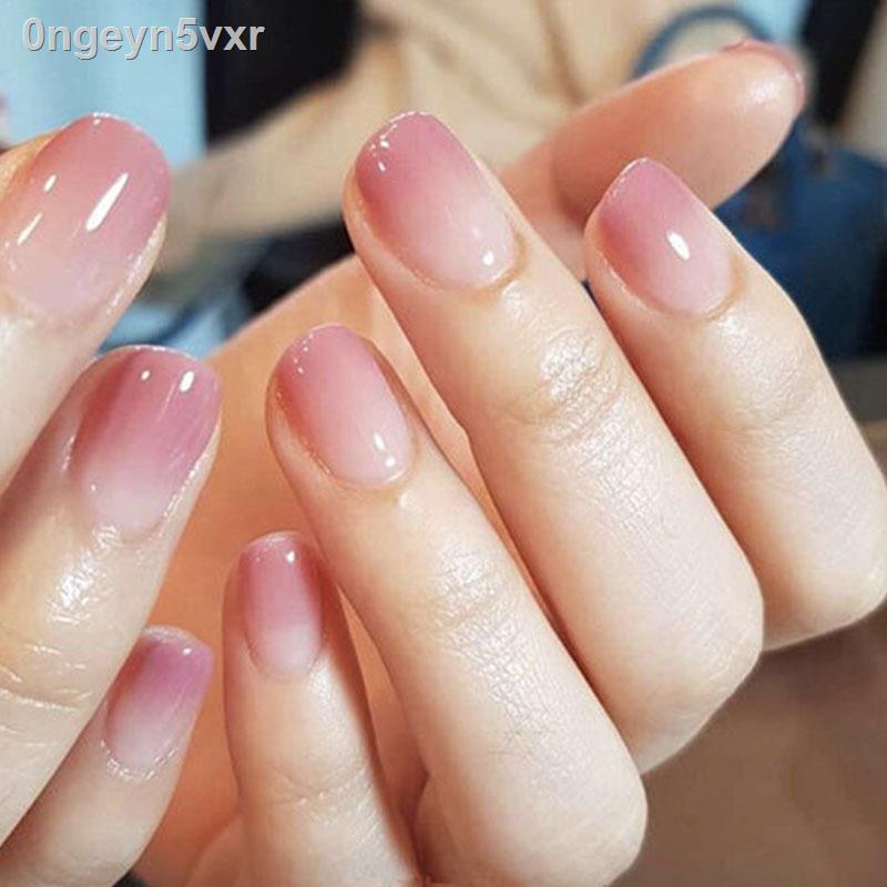 24pcs-fresh-lovely-fashion-fake-nails-finished-nail-patch-short-fake-nails-wearable-nails-stickers-waterproof-24pcs-fre