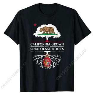 เสื้อยืดผ้าฝ้ายพรีเมี่ยม เสื้อยืด ผ้าฝ้าย เข้ารูป พิมพ์ลาย California Grown With Sinaloense Roots สําหรับผู้ชาย