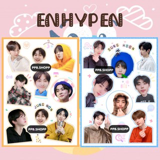 สินค้า ( สั่งขั้นต่ำ 5 แผ่น ) ENHYPEN  V1 สติ๊กเกอร์ไม่ไดคัท อ่านก่อนสั่งจ้า ❤️( I-LAND )