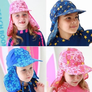 สินค้า SW-1821/ShopAt.Two/พร้อมส่ง หมวกเด็ก หมวกปิดต้นคอ หมวกกันยูวี UPF 50+