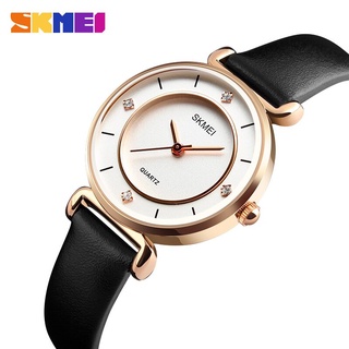 SKMEI Women Watches Fashion Quartz Womens Wristwatches Starry Diamond Ladies Watch Waterproof Leather Band horloges vrou