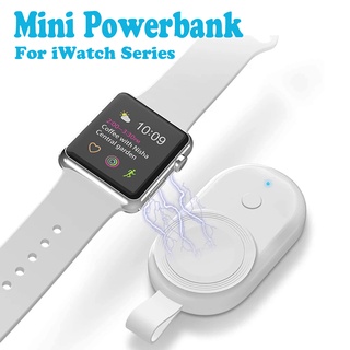 พาวเวอร์แบงค์ไร้สาย แบบพกพา ชาร์จเร็ว 1100mAh สําหรับ Apple Watch iWatch Mini