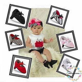 YGT-ทารกแรกเกิดเด็กหญิงรองเท้าส้นสูงเด็กอ่อนนุ่มเพียงอย่างเดียวเสือดาวเสือดาว Princess Crib Shoes