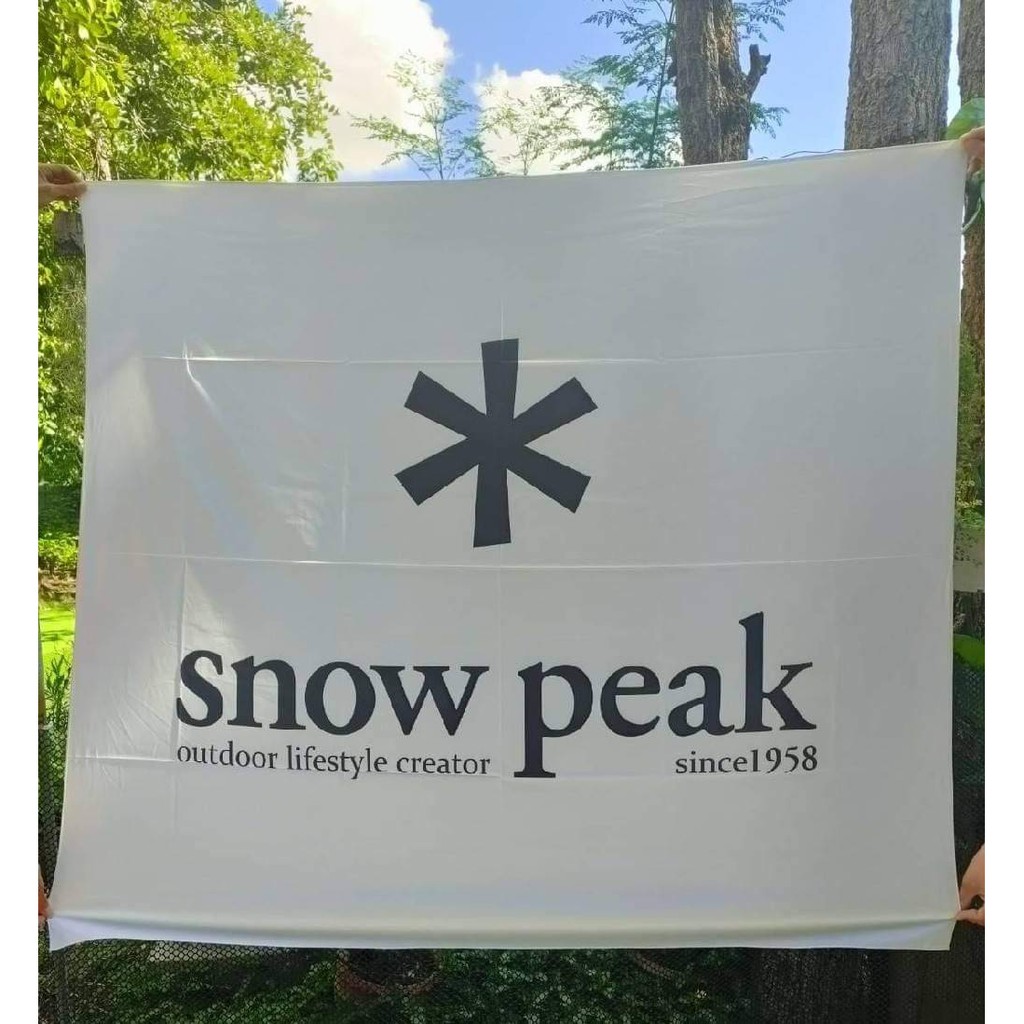 ภาพหน้าปกสินค้า️พร้อมส่ง ️ Camping Style ผ้าแต่งห้อง ผ้าแขวนผนัง ผ้าแคมปิ้ง ลาย snow peak ซัก รีด สีไม่ตก จากร้าน juss2u บน Shopee