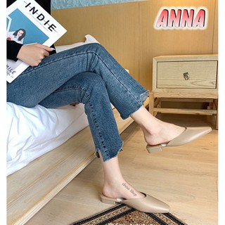 ภาพขนาดย่อของภาพหน้าปกสินค้ารองเท้าแตะแบบสวม รองเท้าแตะผู้หญิง เปิดส้น แฟชั่นหรูๆ ใส่ในบ้าน พร้อมส่ง T06 จากร้าน annacny บน Shopee ภาพที่ 3