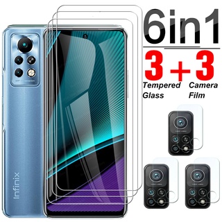 6 in 1 Tempered Glass + Camera Film for Infinix Hot 11s 11 Play Security Glass for Infinix Hot 11s NFC Full Coverage Screen Protector